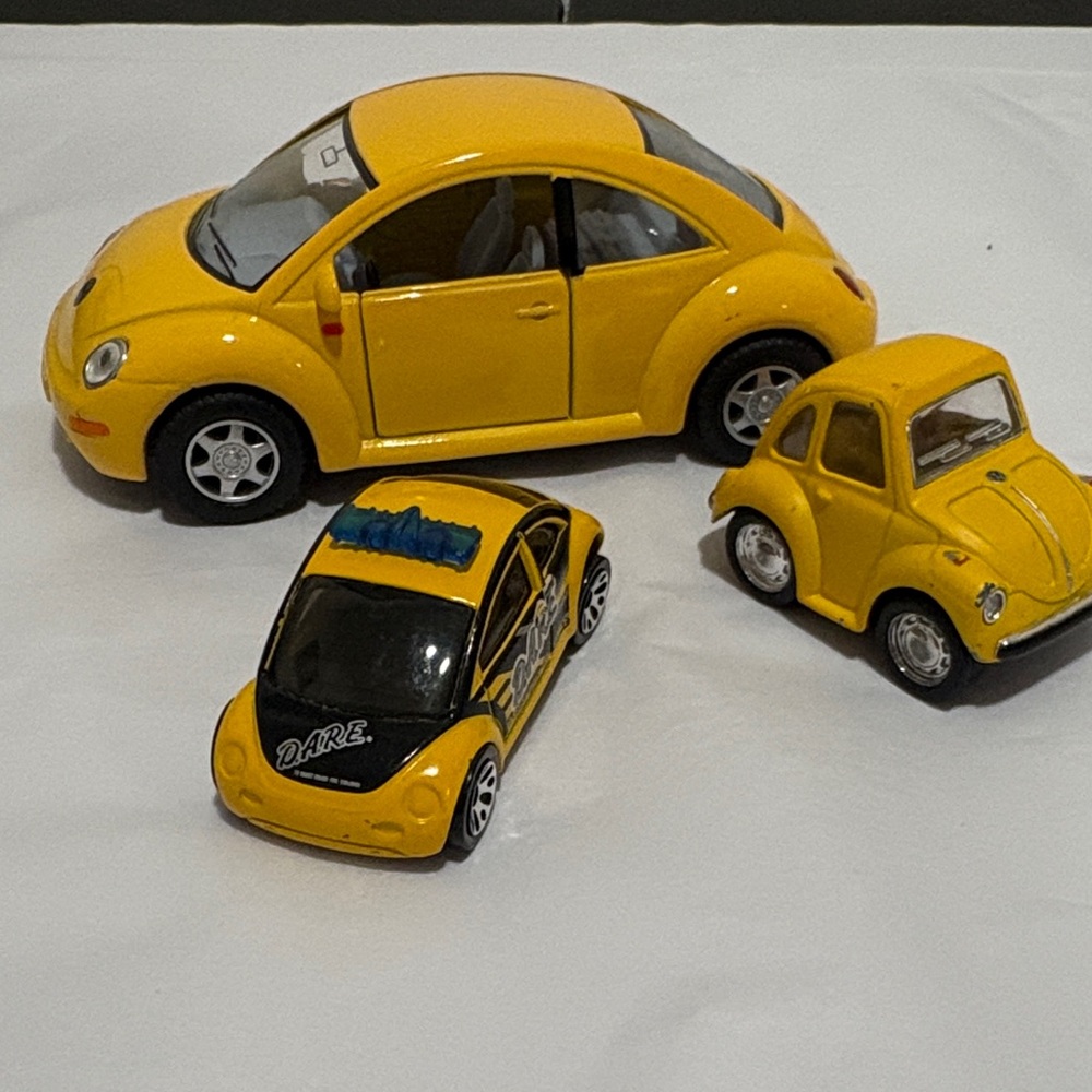 Yellow Toy Volkswagens  Car Set